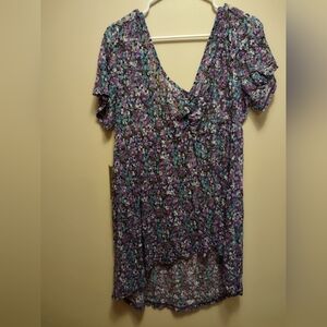 Torrid floral lace babydoll top size 3x lilac